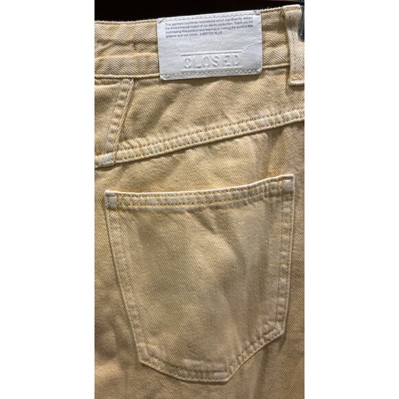 Women’s CLOSED Organic Cotton Yellow Wide Leg Jeans Size 26 *C7 - Picture 6 of 6